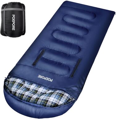Спальний мішок POEPORE Outdoor 3-4 сезони, фланель, 220x80 см, для дорослих