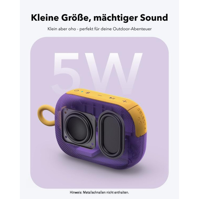 Soundcore Anker Select 4 Go: Портативна Bluetooth колонка, IP69, 20 годин роботи, плаваюча, фіолетова
