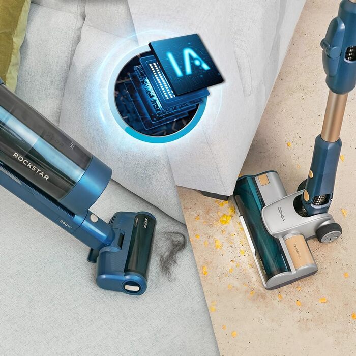 Бездротовий пилосос Cecotec Conga Rockstar 5500 Hurricane Station Flex Max: 220AW, 700W, станція самостійного очищення, 90 хв роботи, антизаплутувальна щітка, гнучкий шланг, циклонна технологія