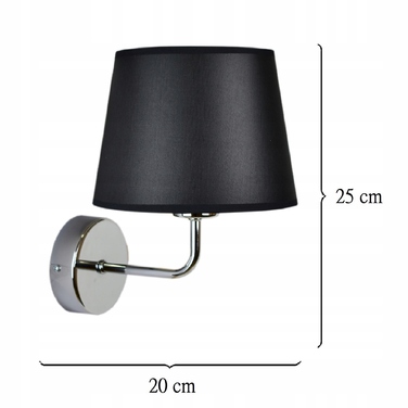 Настінний світильник-бра з абажуром, LED E27, білий