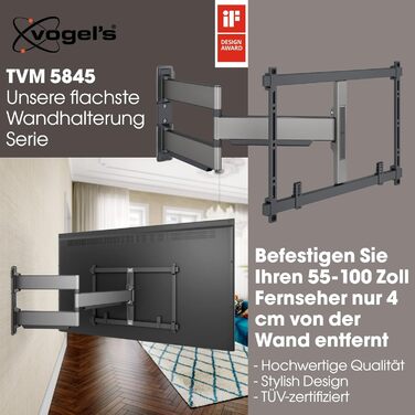 Настінне кріплення для телевізора Vogel's Elite TVM 5845 Full-Motion 55-100