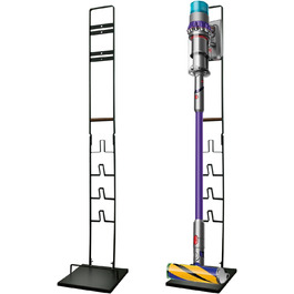 Підставка для пилососів Dyson – органайзер та кріплення для Dyson Gen5, V15s, V15, V12 Slim, V11, V10, V8, V7, V6, DC30, DC35. Чорний колір з дерев'яною ручкою