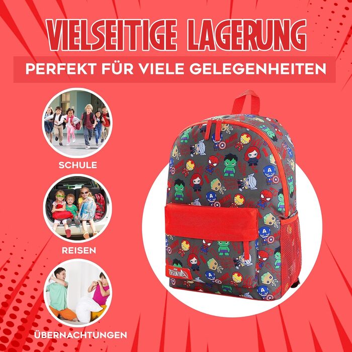 Дитячий рюкзак Marvel Spiderman з дизайном The Avengers, Iron Man та іншими героями. Ідеальний для школи та як подарунок (40x30x16cm)