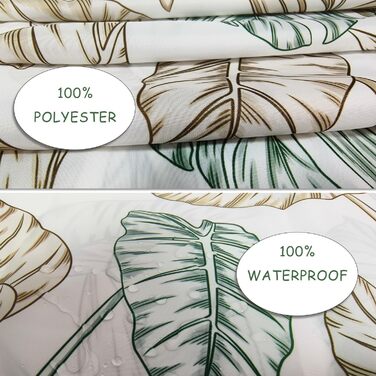 Штора для душу 180x200 см, текстильна, зелена. Матеріал: поліестер, антигрибкова, водонепроникна, з обтяженим краєм, з люверсами та 12 кільцями для душу. Підходить для ванни.