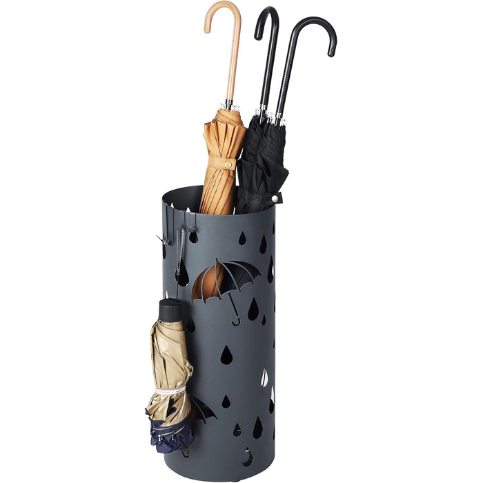SONGMICS Umbrella Stand - White & Anthracite - 49 x 19.5 cm