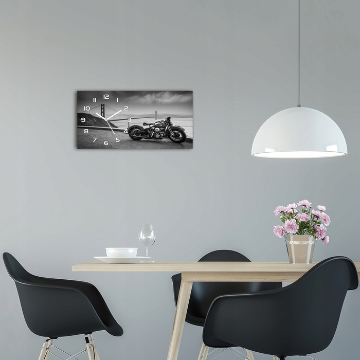 Скляний настінний годинник у вітальню 