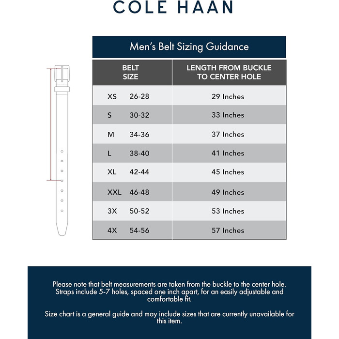 Чоловічий шкіряний шкіряний ремінь Cole Haan Brogue, 32 розміру, світло-коричневого кольору
