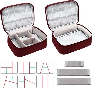 LTLSZRN Кейс для кабелів, органайзер для проводів, аксесуари для електроніки (червоний)