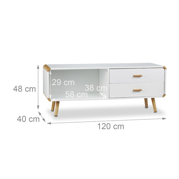 Relaxdays Sideboard with Rounded Corners