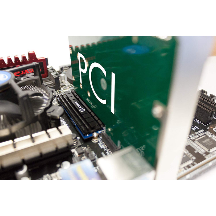 Охолоджувач для M.2 SSD ICY BOX, 10 мм, алюміній, без вентилятора, чорний