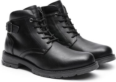 Черевики мотоциклетні Bruno Marc чоловічі Combat на шнурівці з блискавкою та зружною устілкою, 44 EU, чорні
