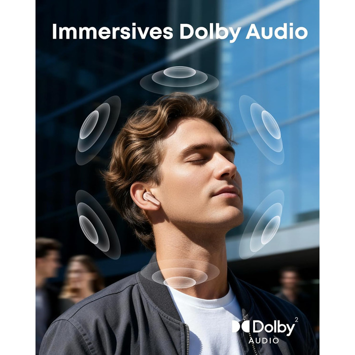 Soundcore Liberty 5 - бездротові навушники Anker з активним шумозаглушенням (ANC), Dolby Audio, швидкою зарядкою та 6 мікрофонами (Колір: Персиково-рожевий)