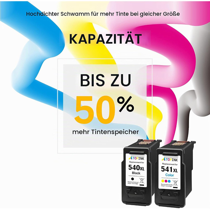 Комплект картриджів PG-540XL та CL-541XL для принтерів Canon PIXMA MG3600, MG3650, MG3650s, TS5150, TS5151, MX475 (чорний та кольоровий)