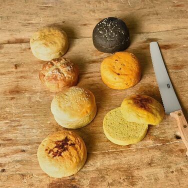 Lurch 585086 FlexiForm Burger Buns 2-Piece Set / 2 Silicone Molds for 8.5 cm Patties, Brown