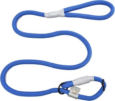 Leine - Training lead for dogs - 2in1 dog collar and leash - Slip lead - Retriever lead with integrated collar (Small/Medium - Color: ) - Length 120 cm, Diameter 1 cm (Groß, Blue)