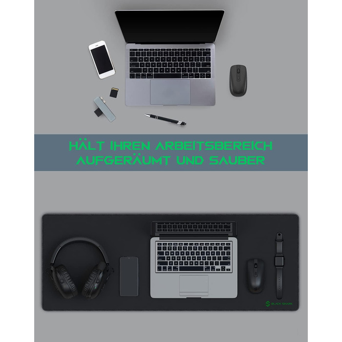 Кисмет Black Shark Gaming Pad XL Manta P3 900x400 мм, чорний