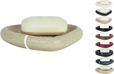 Миска для мила Spirella Etna з імітацією каменю, 15x11x3 см, бежево-пісочний колір