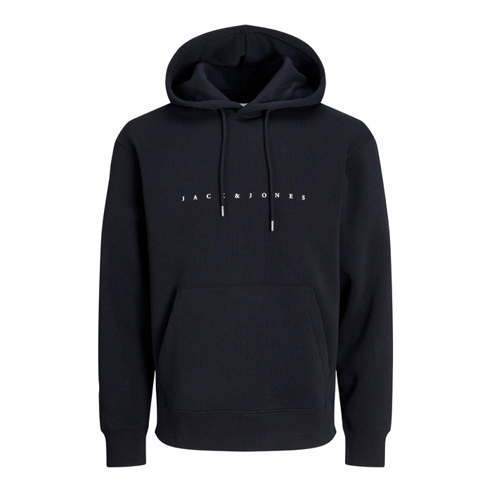 Чоловічий худі Jack & Jones JJestar JJ Sweat Hood, Relaxed Fit, чорний