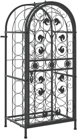 vidaXL Wine Rack 35 Bottles Metal Bottle Rack Bottle Stand Wine Cabinet (45 x 36 x 100 cm)