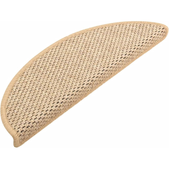 Килимок на сходи ZEYUAN з сизалю, 15 шт., 56x20 см, світло-бежевий. Антиковзка підкладка для сходів