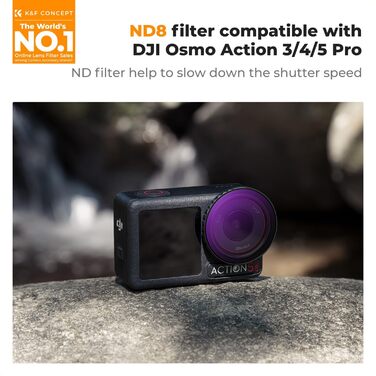 ND фільтри K&F Concept для DJI Osmo Action 4/5 PRO - набір ND8, ND16, ND32, ND64, HD скло