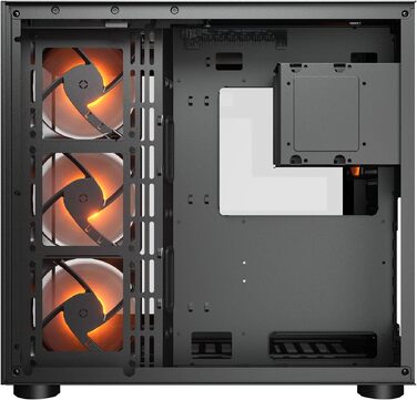 Корпус для ПК Cougar Cube Midi-Tower, загартоване скло, 3 вентилятори FV150 ARGB, чорний