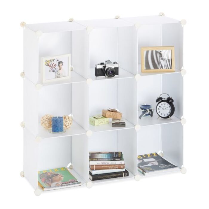 Relaxdays 9-Compartment Shelf Organizer