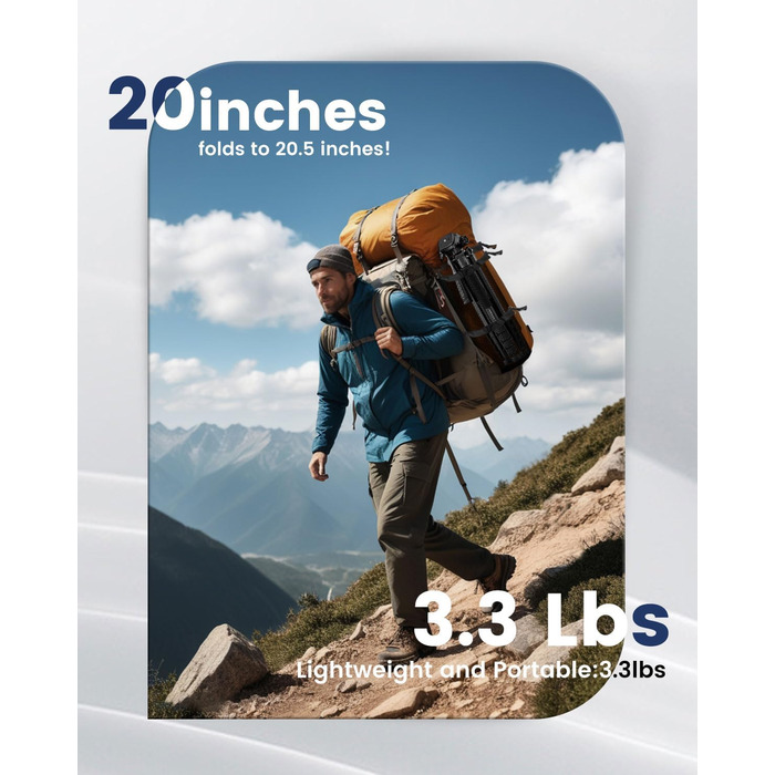 Штатив для камери та монопод CAMBOFOTO 185.4 см (73 дюйми), професійний, з підтримкою для телефону та чохлом, сумісний з дзеркальними/беззеркальними камерами, DSLR, мобільним телефоном, відеокамерою, GoPro, алюміній, оранжевий