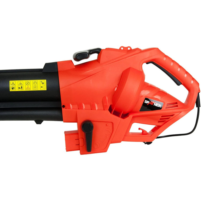 Grafner 3-in-1 Electric Leaf Blower 3500 Watt, Shoulder Strap and Wheels, 35 Liter Collection Bag, Leaf Reduction of up to 90%, 270 km/h, Suction, Blowing, and Shredding, Electric Leaf Blower, Leaf Vacuum, Shredder, Blower