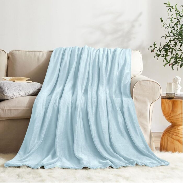 Пледи та покривала KMUSET з мікрофібри, білий, 152x183 см (50'x60') та 183x203 см (Twin 60'x80')