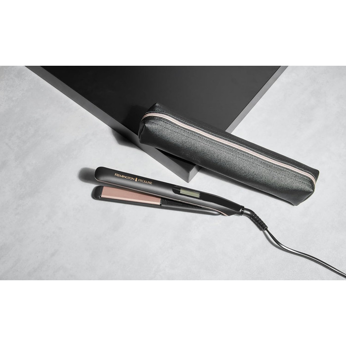 Випрямляч для волосся Remington Proluxe S9150B: широкі керамічні пластини, технологія OPTIheat, цифровий дисплей
