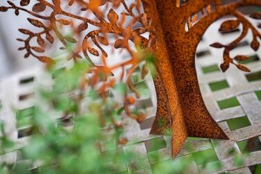 Bornhöft Metal Rust Garden Decor, Patina Rust, Rusty Garden, Rust Decor, Tree, Tree of Life, Garden Decor, Patina Rust, Table Decor, Metal Rust Look (Tree Large)