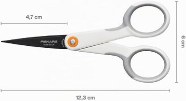 Універсальні ножиці Fiskars з антипригарним покриттям Titan, 21 см, нержавіюча сталь, біло-помаранчеві (1004721)