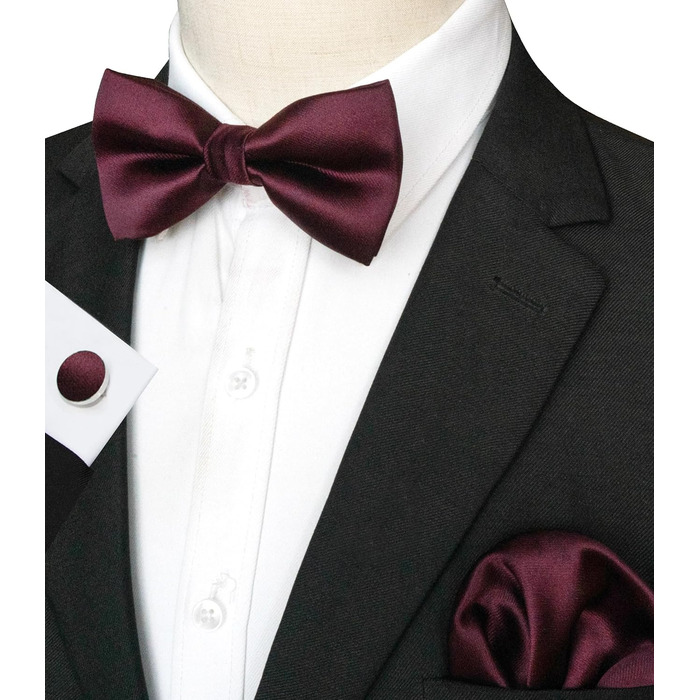 Набір краватки, кишенькового хустинки та запонок JEMYGINS (каштанове дерево)