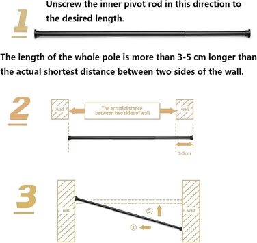 Штанга для душу без свердління, нержавіюча сталь, регульована, 85-160 см, діаметр 25 мм, срібляста