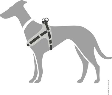 Нашийник для собак HUNTER Vario Quick з неопрену, чорний/сірий, S, регульований, світловідбиваючий