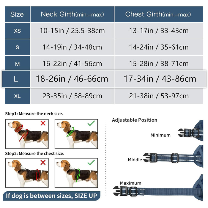 Шлейка для собак HEELE з розподілом навантаження, світловідбиваюча, з м'якою ручкою, контроль, 2 металеві кільця, для собак маленьких, середніх та великих порід, Aree, Зелена, C-Aree Grün (L, Uni-Königsblau)