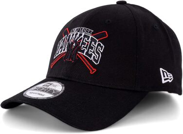 Кепка New Era New York Yankees 39thirty Flexfit чорна, універсальний розмір
