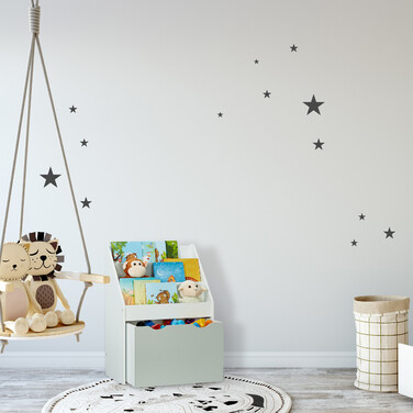 Relaxdays Kids' Bookshelf with Toy Box
