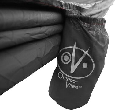 Гамак Outdoor Vitals Ultraleichte (Антрацит) з кріпленнями: Whoopie Sling, ременями для дерев, чохлом - ультралегкий, до 0,5 кг