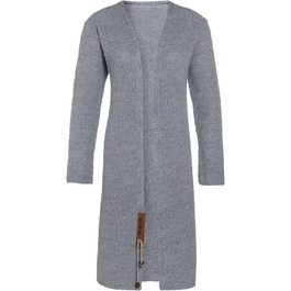 В'язана жилетка KNIT FACTORY Luna Lange - жіноча жилетка з вовни, великий в'яз, сірий колір, преміум якість