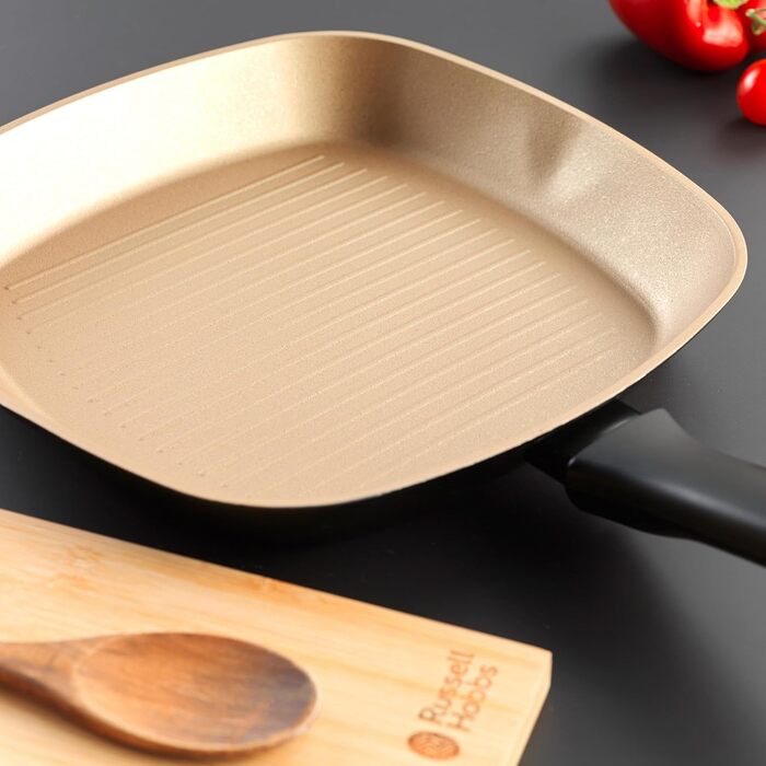 Гриль-сковорода Russell Hobbs 28 см, з антипригарним покриттям, без ПФОА, для індукції