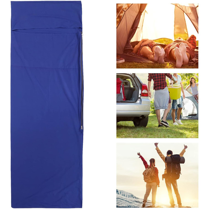 Enforose Sleeping Bag Liner, Travel Sheet, and Adult Sleeping Bag - Portable Outdoor Camping Sleeping Bags for Backpacking, Hotels, and Hostels