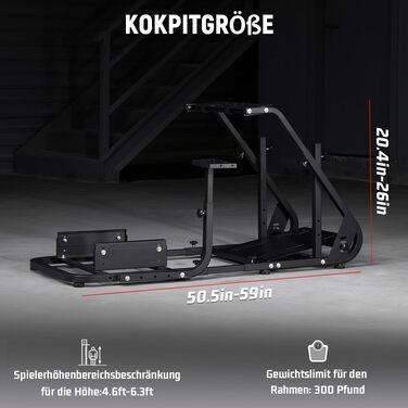 Ігровий кокпіт-симулятор Dardoo для керма та педалей Logitech та Thrustmaster