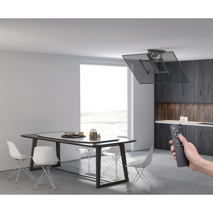 Механізм кріплення для телевізора mywall HL 41ML на стелю, моторизований, з регулюванням висоти, поворотний, чорний