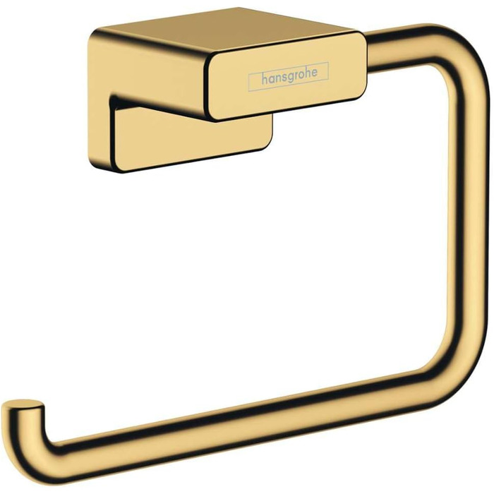 Hansgrohe AddStoris Toilet Paper Holder - Wall Mounted Tissue Roll Holder with Concealed Mounting - Bathroom Accessory (Polished Gold Optik)
