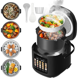 Мультиварка TurboTronic 5л, 20 програм, 860W: електросковорода, пароварка, рисоварка з автоматичним підігрівом та цифровим керуванням