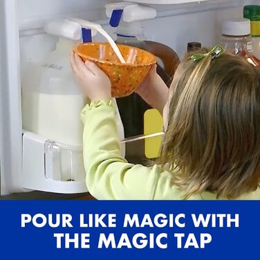 The Magic Tap Automatic Drink Dispenser – Hands-Free Drink Dispenser for Refrigerator – Perfect for Milk, Juice – Gifts for Women & Men – 1 Pack, White