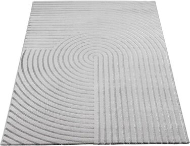 Carpet Knight Eleganter, High-Quality Living Room Rug, Soft Short Pile, 3D Effect, Shiny Design Elements, High-Low Structure, Beige Diamond Pattern, 80 x 150 cm