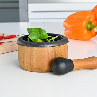Набір для розмелювання AdHoc MO20 Mörser CRUSH, 2 частини: ступка та пестик, чавун/дерево
